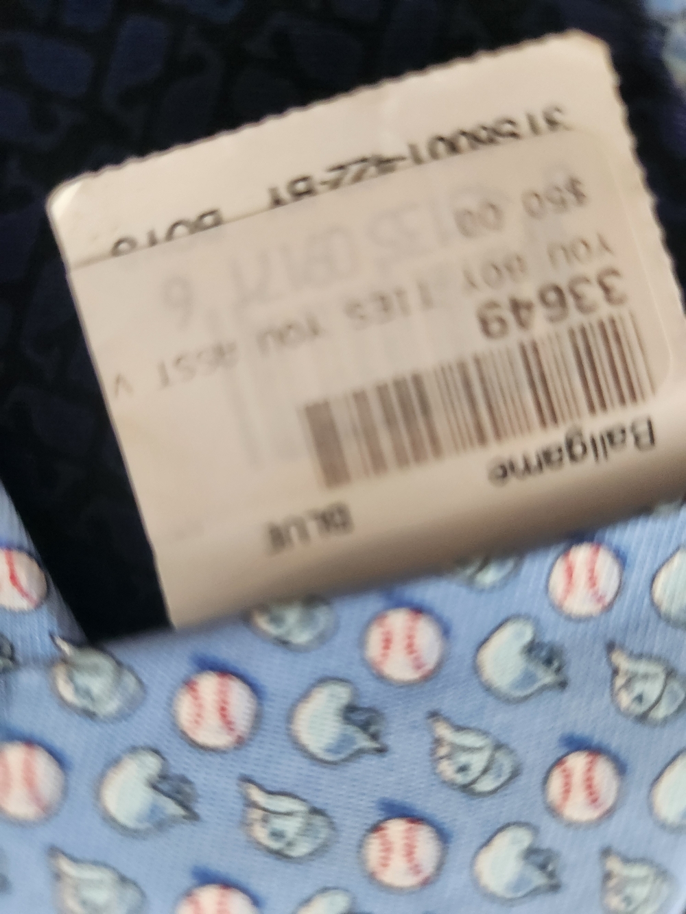 Teen Vineyard Vines Baseball Ties..Blue And Yellow - Picture 4 of 6